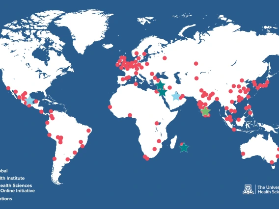 World map showing Arizona Global locations