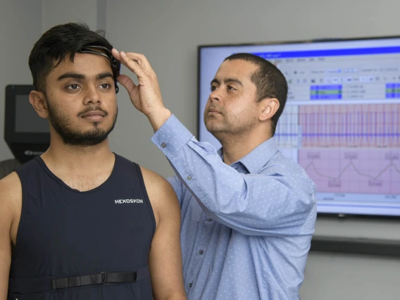 Researcher and subject use sensors