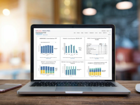 Image of dashboards on laptop